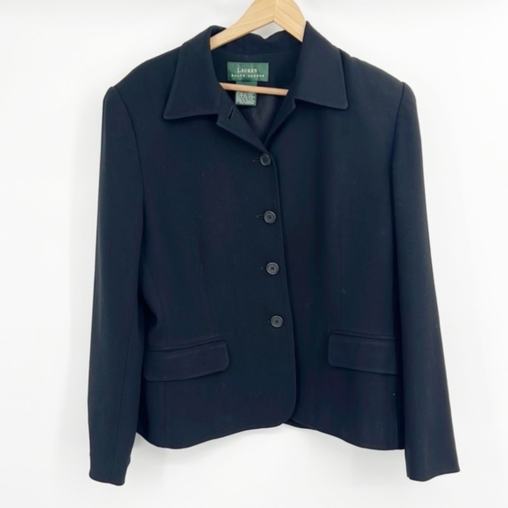 Lauren Ralph Lauren Womens Black Blazer size 16